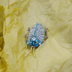 Серебристо-голубой жук