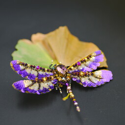 Осенняя фиолетовая стрекозка